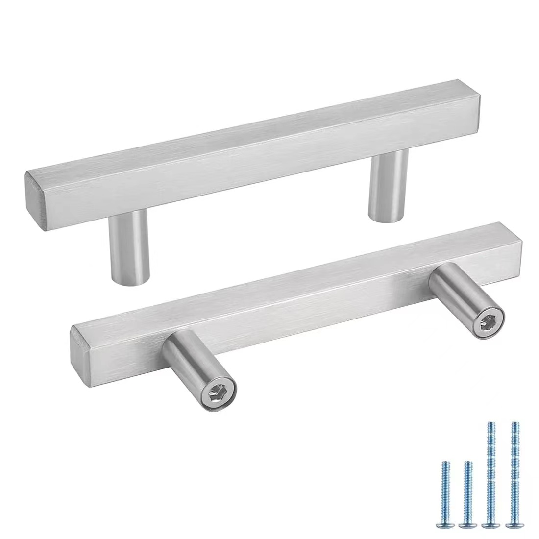 Brushed Nickel Bar Drawer Handles