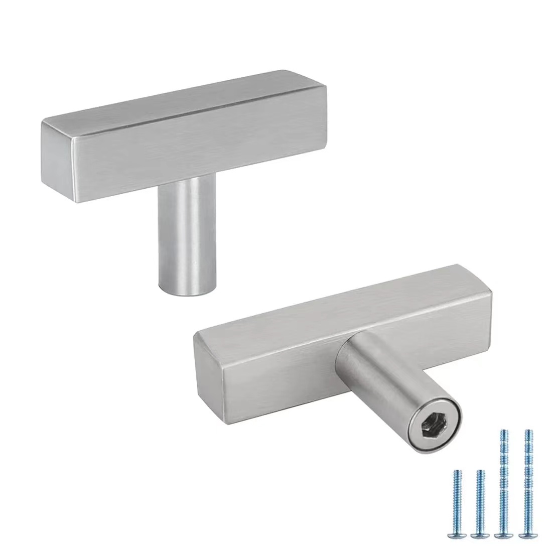 Brushed Nickel Bar Drawer Handles